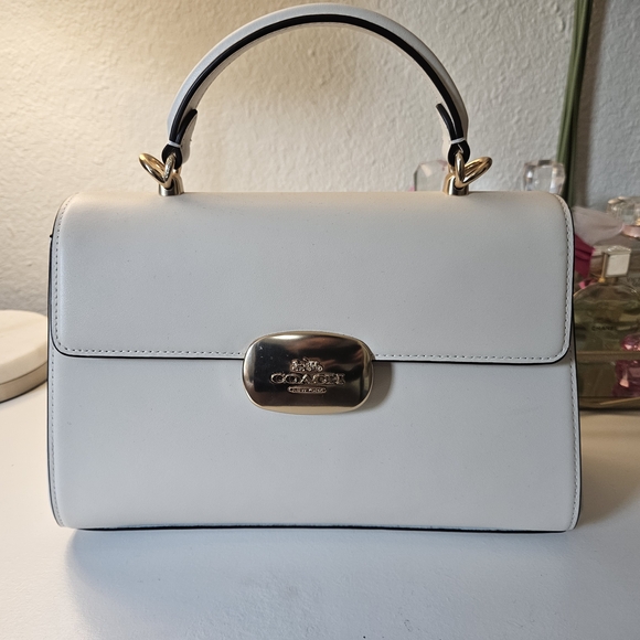 Coach White Leather Handbag - Picture 1 of 5